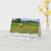 Religieuze sympathie Land Hay Bales Kaart (Gele Bloem)