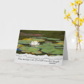 religieuze sympathie voor witte waterlelie met lie kaart (Gele Bloem)