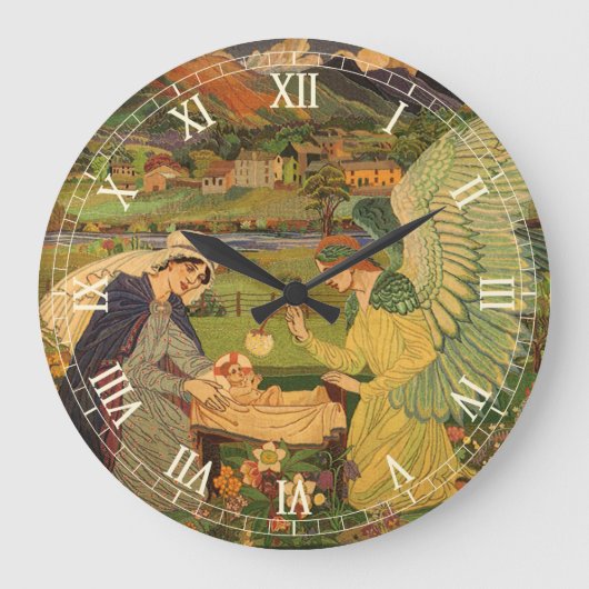  religieuze tapsbouw met Baby Jezus Christus Grote Klok (Voorkant)