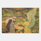 religieuze tapsbouw met Baby Jezus Christus Inpakpapier Vel (Voorkant)