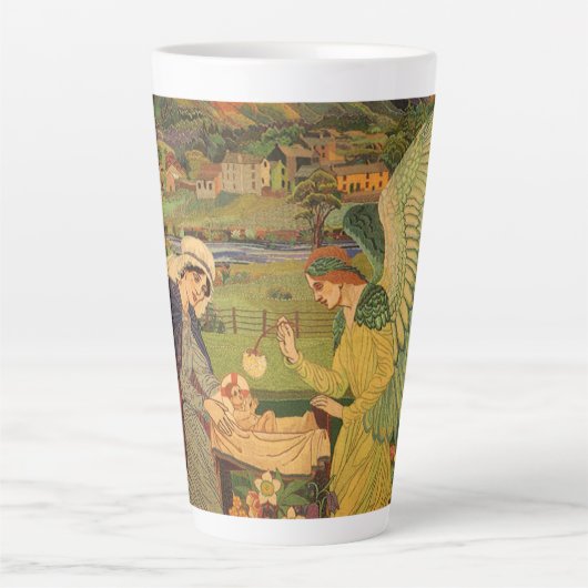  religieuze tapsbouw met Baby Jezus Christus Latte Mok (Voorkant)