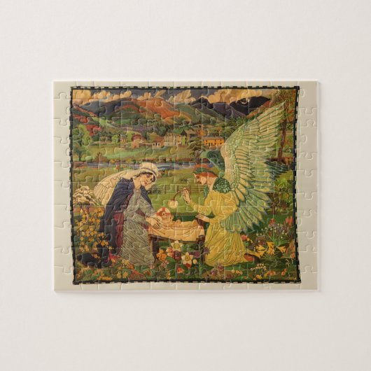  religieuze tapsbouw met Baby Jezus Christus Legpuzzel (Horizontaal)