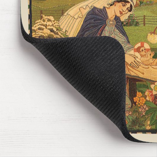  religieuze tapsbouw met Baby Jezus Christus Muismat (Hoek)