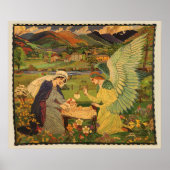  religieuze tapsbouw met Baby Jezus Christus Poster (Voorkant)