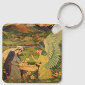  religieuze tapsbouw met Baby Jezus Christus Sleutelhanger (Achterkant)