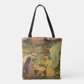 religieuze tapsbouw met Baby Jezus Christus Tote Bag (Achterkant)