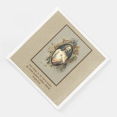 Religieuze Thanksgiving Heilig Hart Jesus Flowers Servet (Hoek)