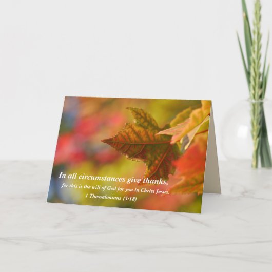 Religieuze Thanksgiving Kaart (Voorkant)