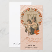 Religieuze Thanksgiving Maagd Mary Jesus Katholiek Bedankkaart (Voorkant / Achterkant)