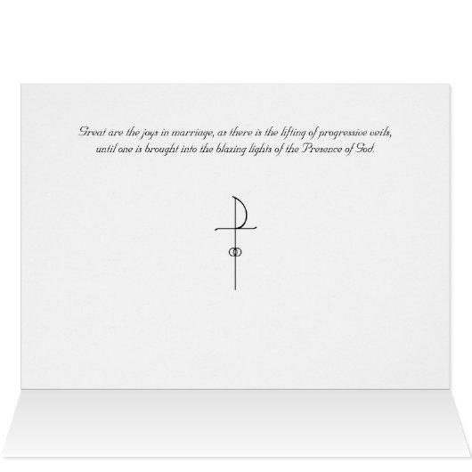 Religieuze trouwkaart (Binnen Horizontaal (Boven))