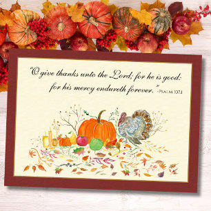 Religieuze Turkije & Pompoen Thanksgiving Psalm 10 Kaart