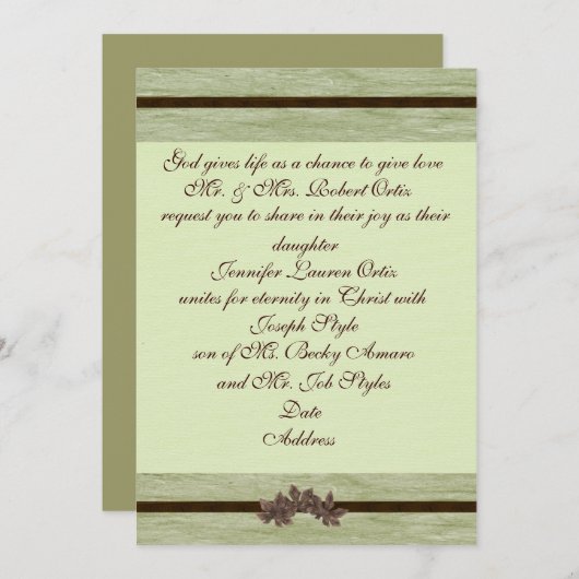 Religieuze uitnodiging (Voorkant / Achterkant)