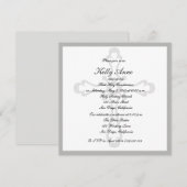 Religieuze uitnodiging Kruiswatermerk Elegant (Voorkant / Achterkant)