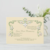 Religieuze uitnodiging voor Kruis en Garland (Staand voorkant)