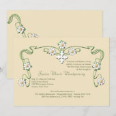 Religieuze uitnodiging voor Kruis en Garland (Voorkant / Achterkant)