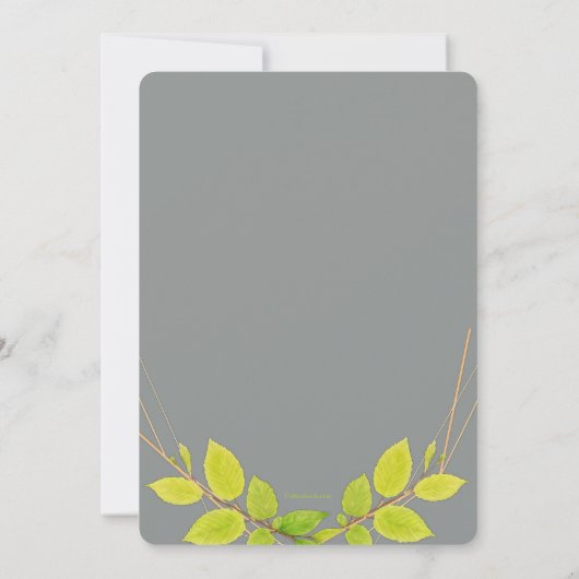 Religieuze uitnodigingen van het Lijst Leaf (Achterkant)