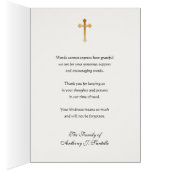 Religieuze uitvaart condoleance dank je wel Maagd (Binnen (Rechts))