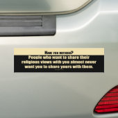 Religieuze Uitzichten Bumpersticker (Op auto)