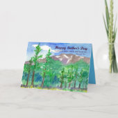 Religieuze Vaderdag Bijbel Verse Bergketen Kaart (Voorkant)