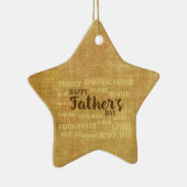 Religieuze vaderdag, kwaliteiten van de vader keramisch ornament (Rechts)