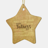 Religieuze vaderdag, kwaliteiten van de vader keramisch ornament (Links)