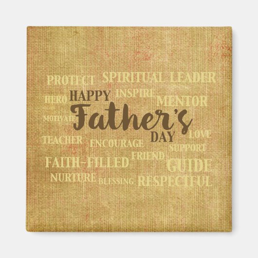 Religieuze vaderdag, kwaliteiten van de vader magneet (Voorkant)