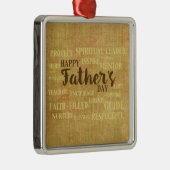 Religieuze vaderdag, kwaliteiten van de vader metalen ornament (Rechts)