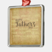 Religieuze vaderdag, kwaliteiten van de vader metalen ornament (Links)