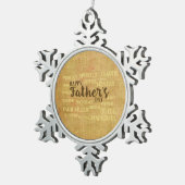 Religieuze vaderdag, kwaliteiten van de vader tin sneeuwvlok ornament (Rechts)