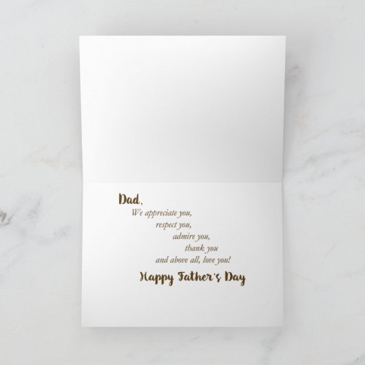 Religieuze Vaderdag, kwaliteiten van vader Kaart (Binnen)