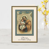 Religieuze Vaderdag Vintage St. Joseph Gebed Kaart (Gele Bloem)