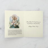 Religieuze Vaderdag Vintage St. Joseph Prayer Kaart (Binnen)