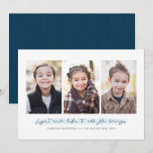 Religieuze vakantie drie fotokaart feestdagenkaart (Voorkant / Achterkant)