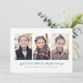 Religieuze vakantie drie fotokaart feestdagenkaart (Staand voorkant)