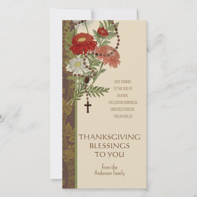 Religieuze val Leaves Rosary Thanksgiving Holiday (Voorkant)