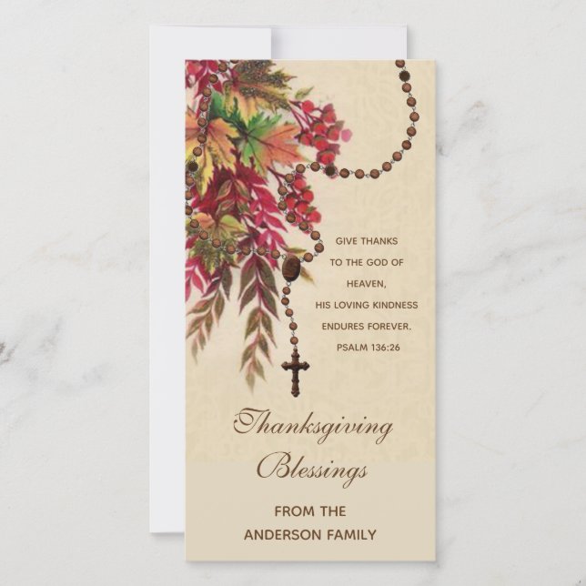 Religieuze val Leaves Rosary Thanksgiving Holiday (Voorkant)