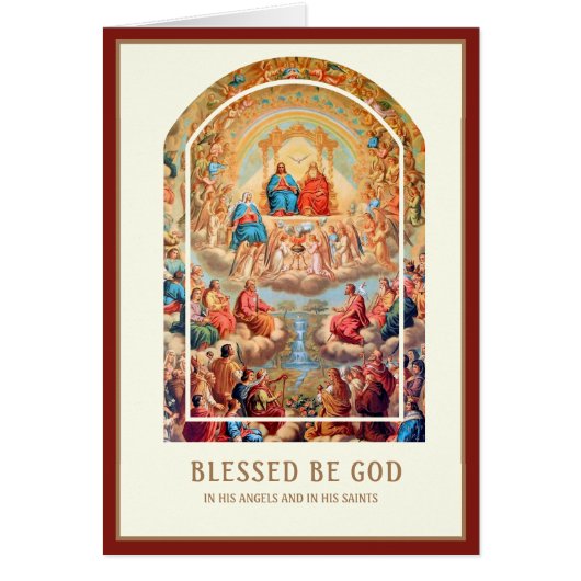 Religieuze verjaardag Alle heiligen in de hemel (Voorkant)