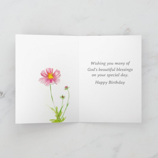 Religieuze Verjaardag Bijbel Schrift Matthew Flowe Kaart (Binnen)