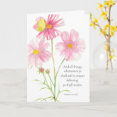 Religieuze Verjaardag Bijbel Schrift Matthew Flowe Kaart (Gele Bloem)