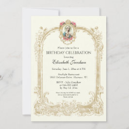 Religieuze verjaardag Elegant Gold Floral Kaart