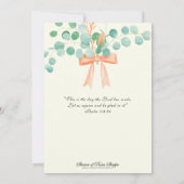 Religieuze verjaardag Eucalyptus St. Joseph Kaart (Achterkant)