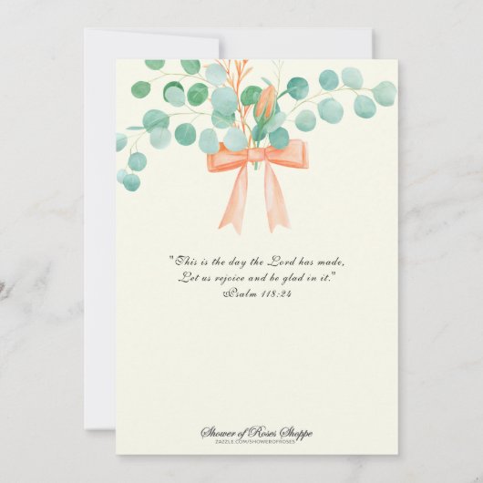 Religieuze verjaardag Eucalyptus St. Joseph Kaart (Achterkant)