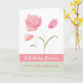 Religieuze verjaardag kleindochter die roze is kaart (Gele Bloem)