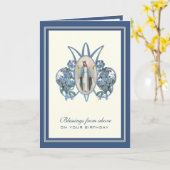 Religieuze verjaardag Maagd Mary Floral Kaart (Gele Bloem)