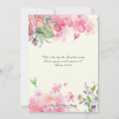 Religieuze verjaardag Maagd Mary Scripture Floral Kaart (Achterkant)