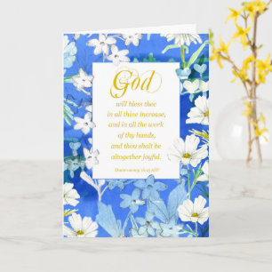 Religieuze verjaardag Schrift Deuteronomium Bloeme Kaart