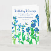 Religieuze Verjaardag Schrift Zephaniah 3:17 Bloem Kaart (Voorkant)