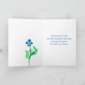 Religieuze Verjaardag Schrift Zephaniah 3:17 Bloem Kaart (Binnen)