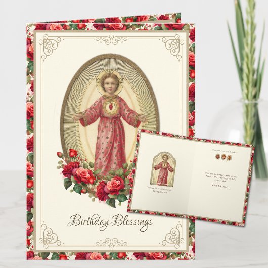Religieuze verjaardagsrozen Schrift Kaart