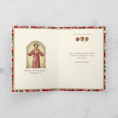 Religieuze verjaardagsrozen Schrift Kaart (Binnen)
